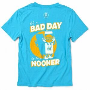 Comfort Colors “Nooners” Graphic Tee – Blue High Noon Beer Shirt Size Small